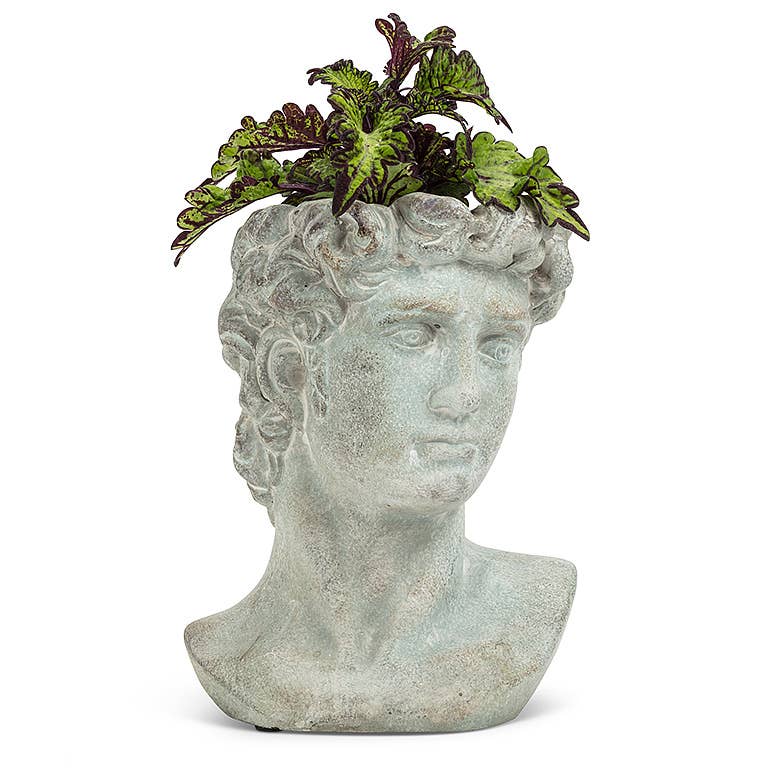 Abbott - Male Head Planter-9" H