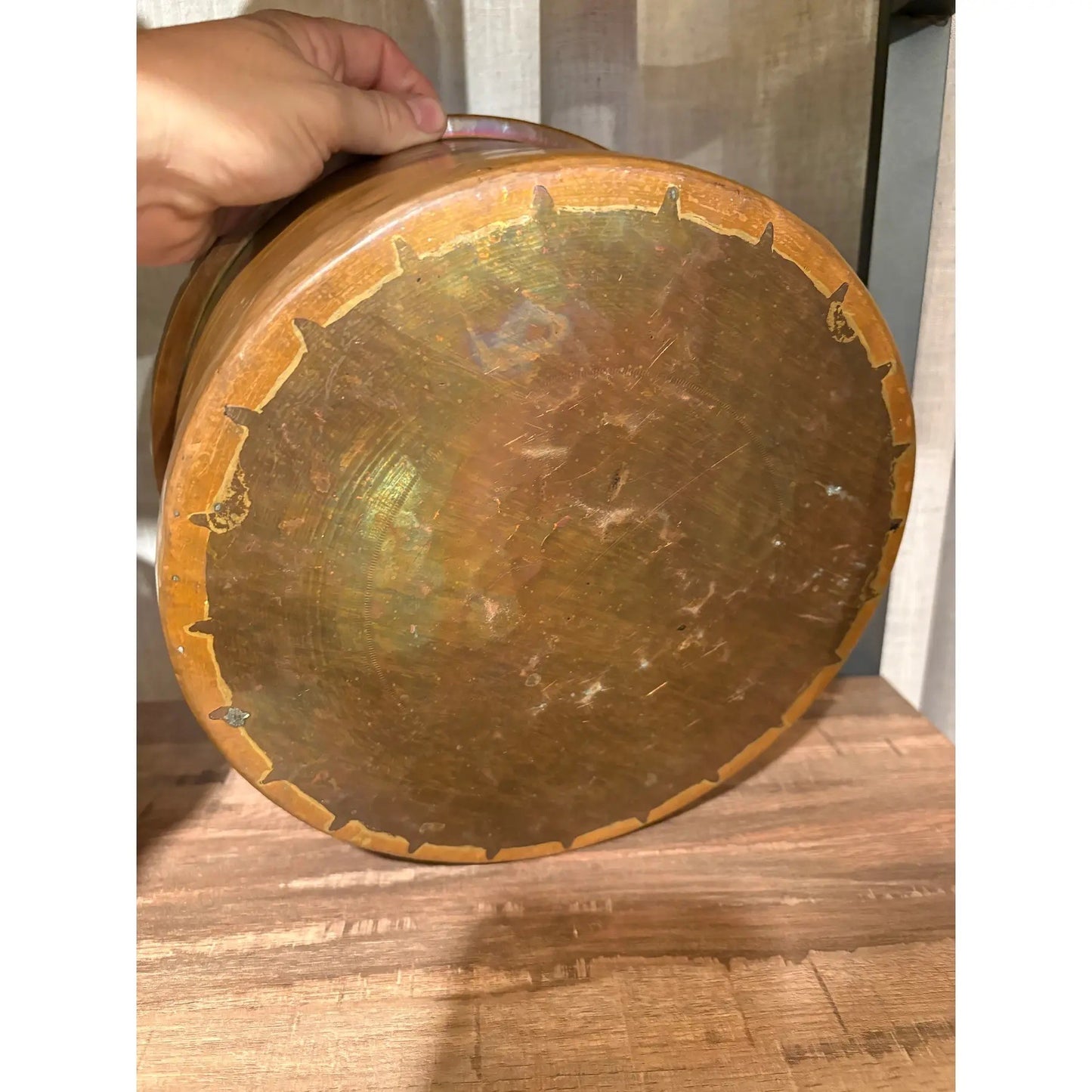 19th Century Copper Pot or Ice Bucket With Greek Fraternity Letters