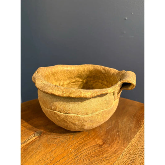 Barbara Beck 1970s Hand-Sculpted Clay Bowl