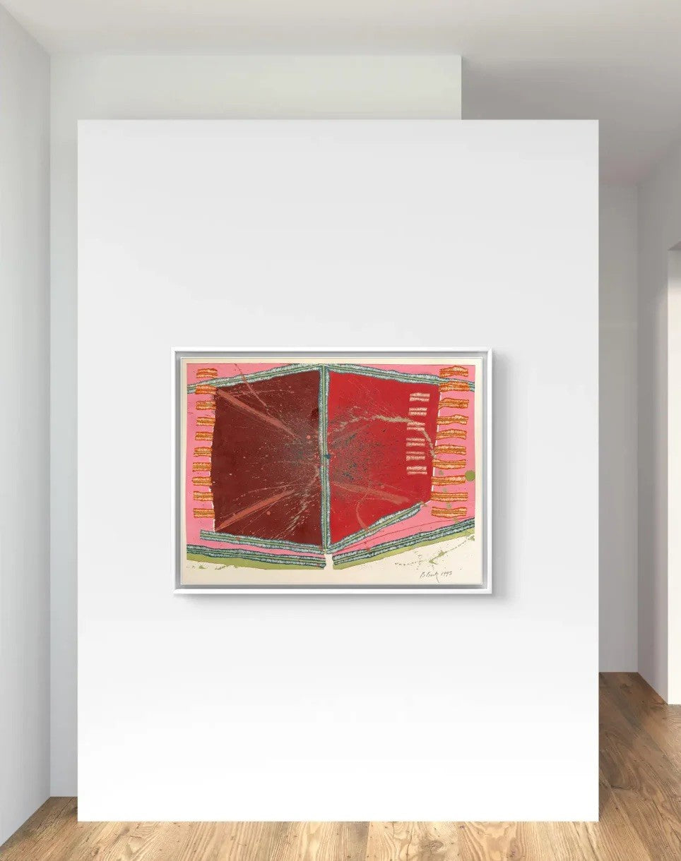 Barbara Beck 1993 Abstract Acrylic Painting on Paper