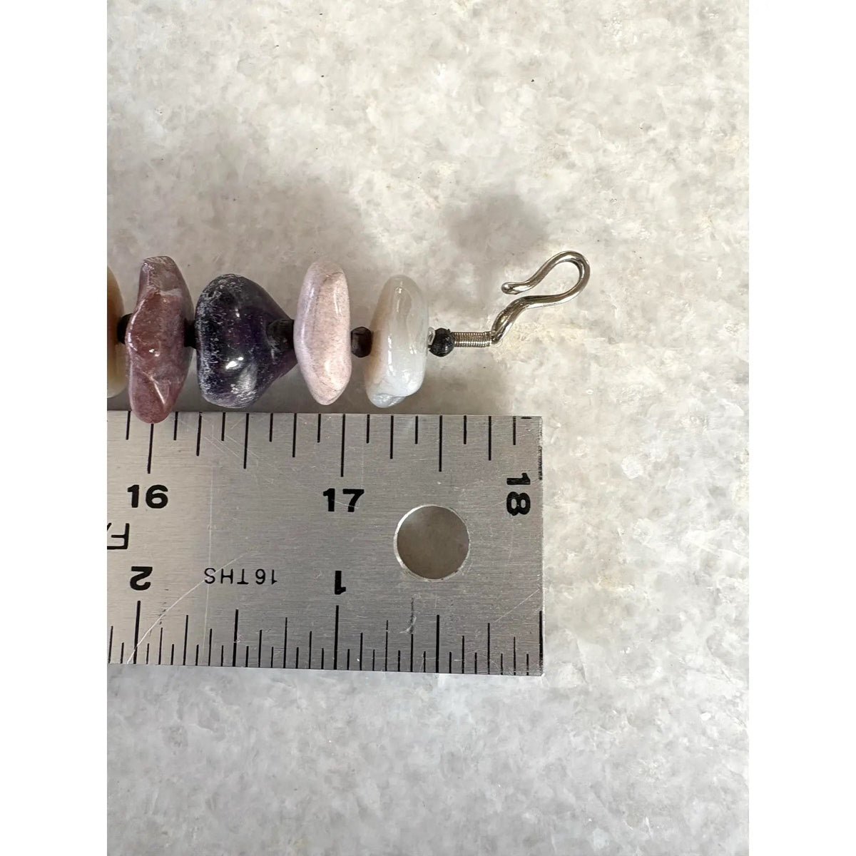 Vintage Amethyst and Agate Stone Beaded Necklace