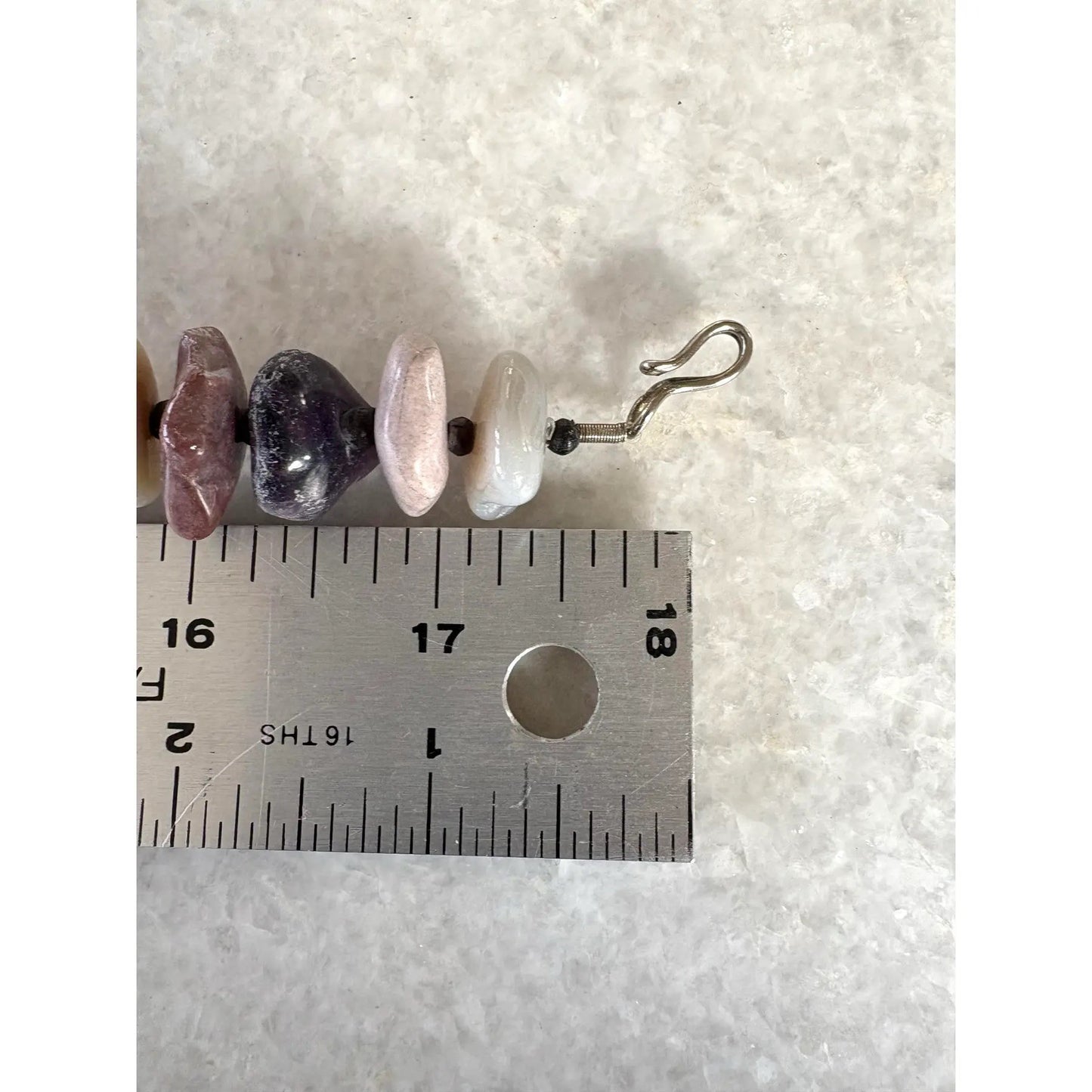 Vintage Amethyst and Agate Stone Beaded Necklace