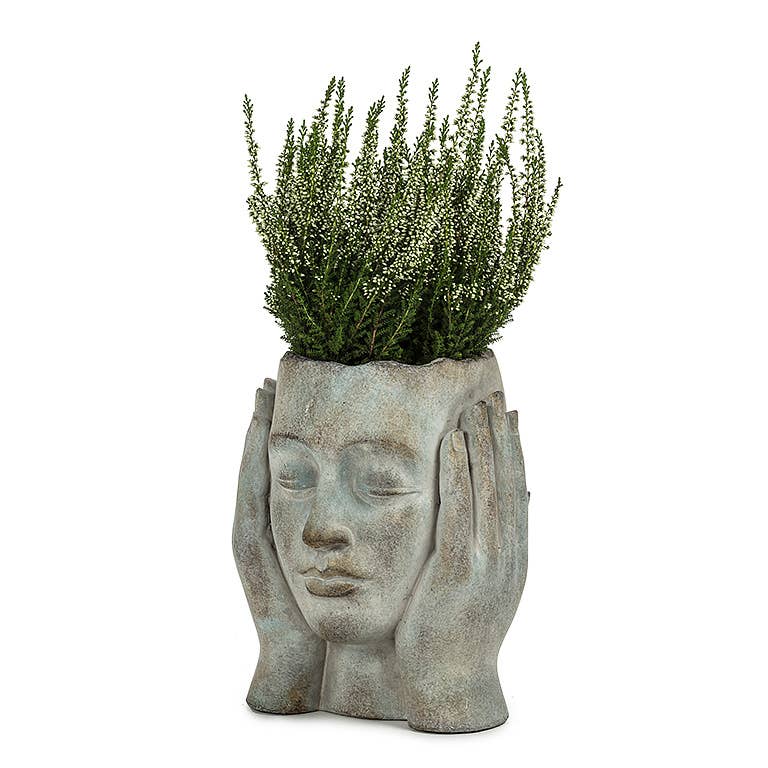 Abbott - Head in Hands Planter-9"H-2338