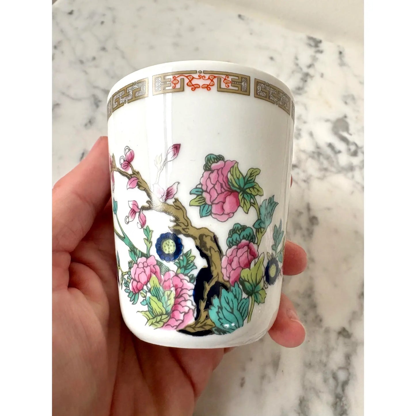 Taza de porcelana pintada a mano Limoges Francia