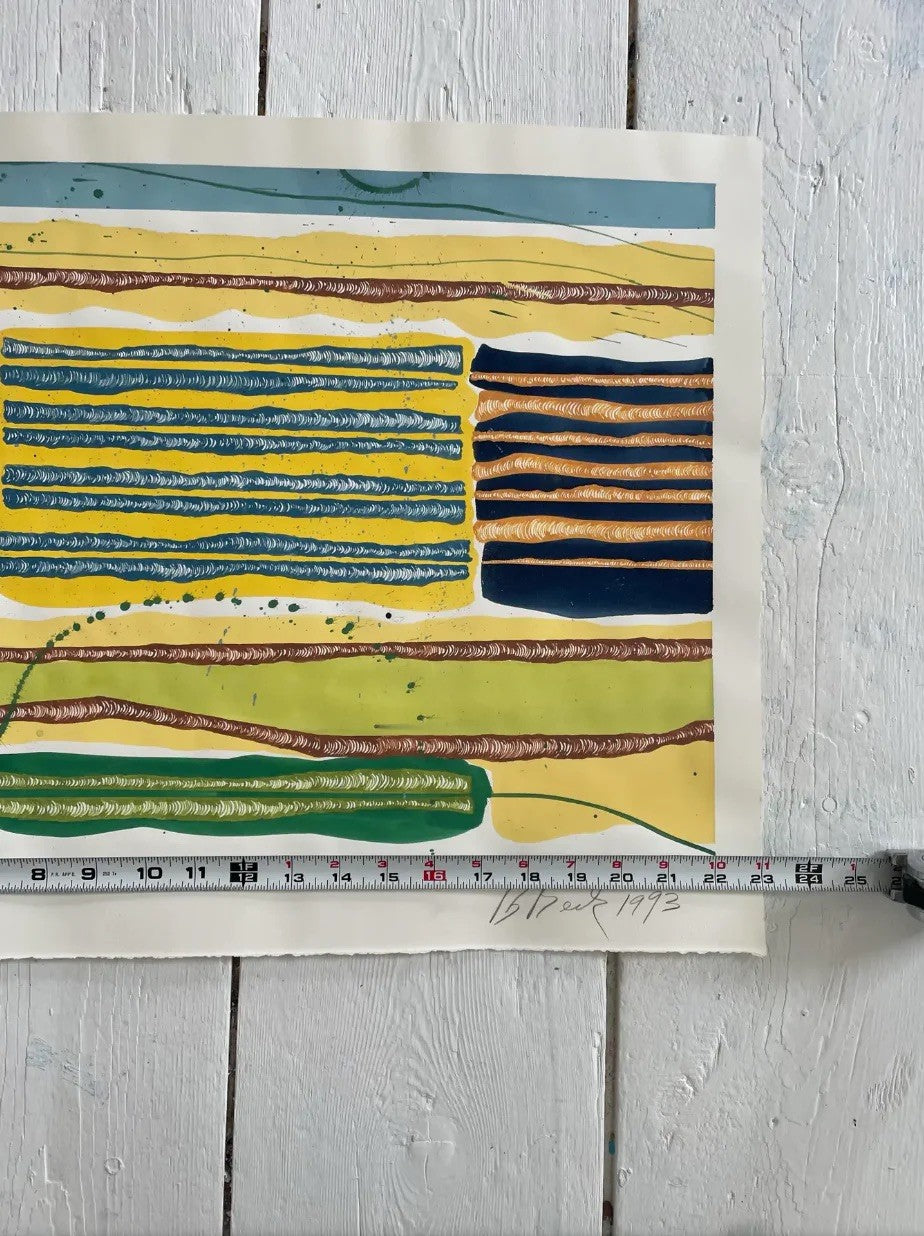 Barbara Beck 1993 Abstract Painting on Paper