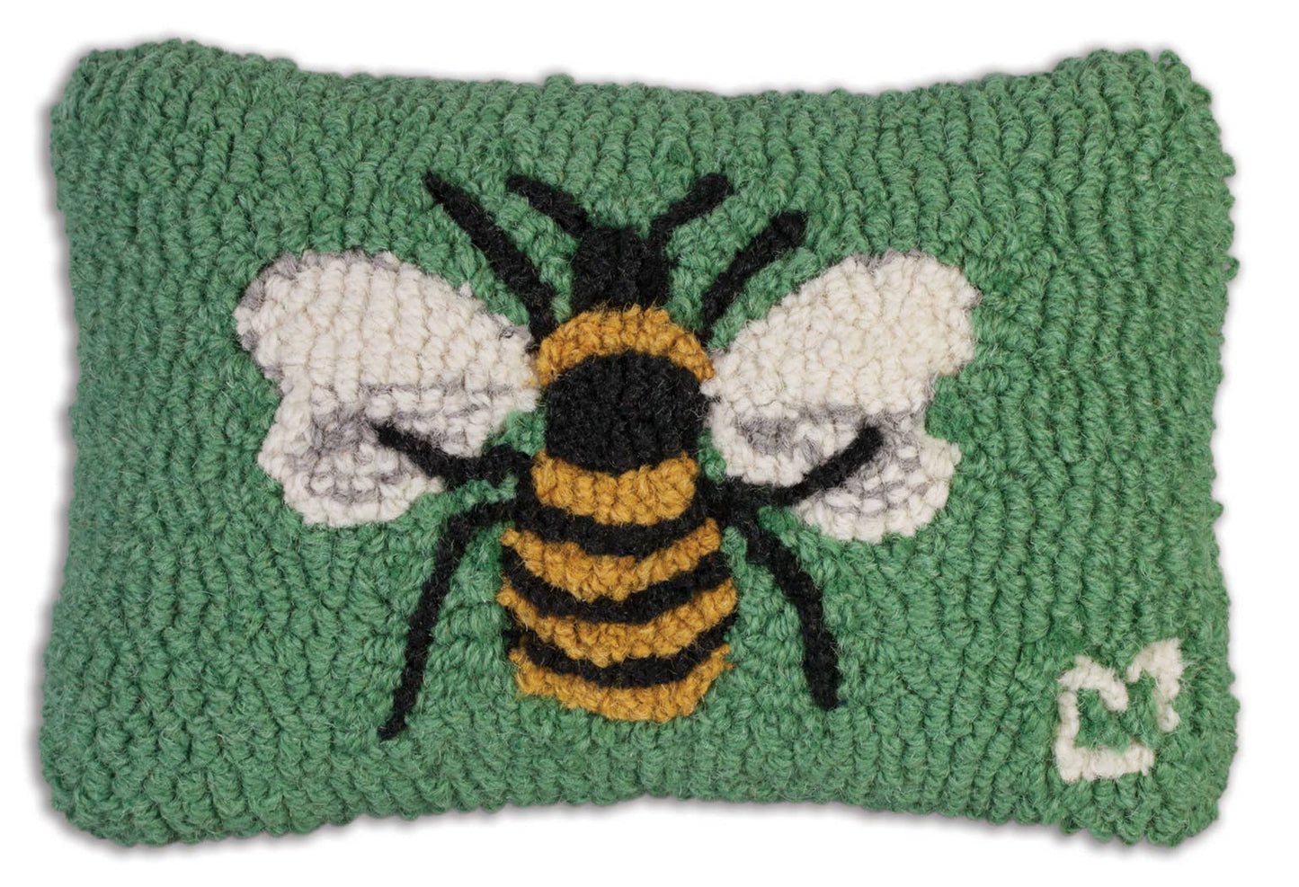 Chandler 4 Corners - Honey Bee Hand Hooked Wool Decorative Pillow
