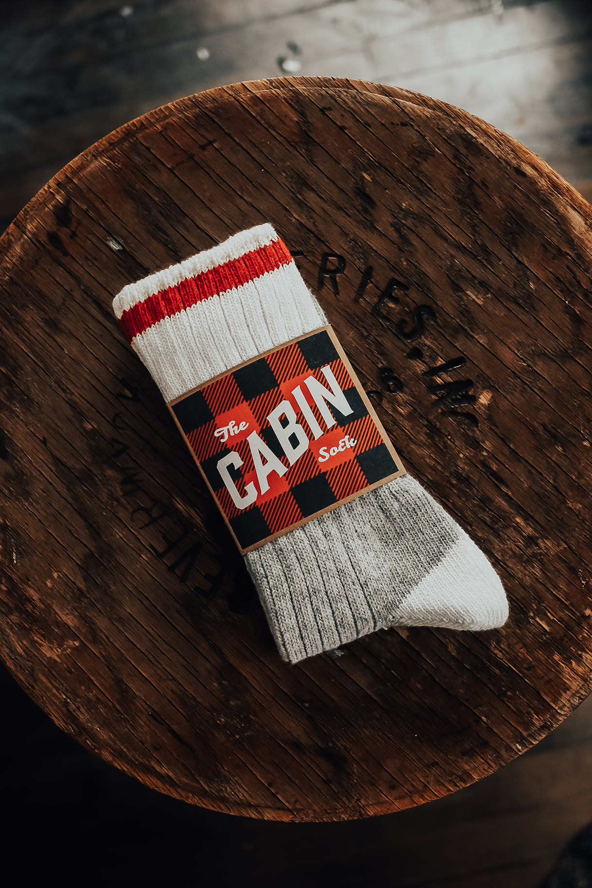 Upstate Stock - Cabin Sock Red