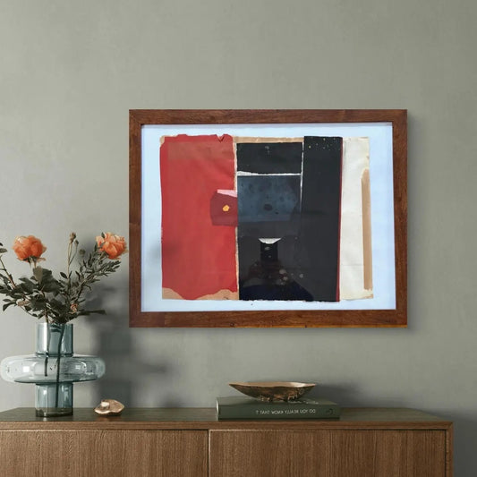 Barbara Beck 1965 Painted Paper Collage, 26 x 20 Inches, Framed