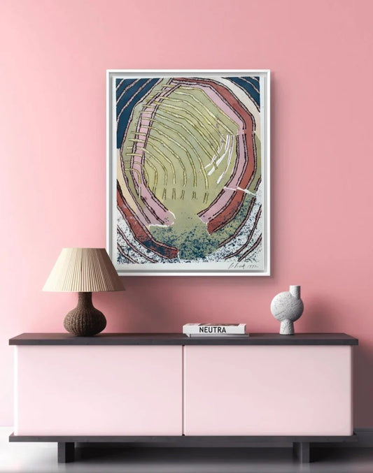 Barbara Beck 1992 Abstract Painting on Paper