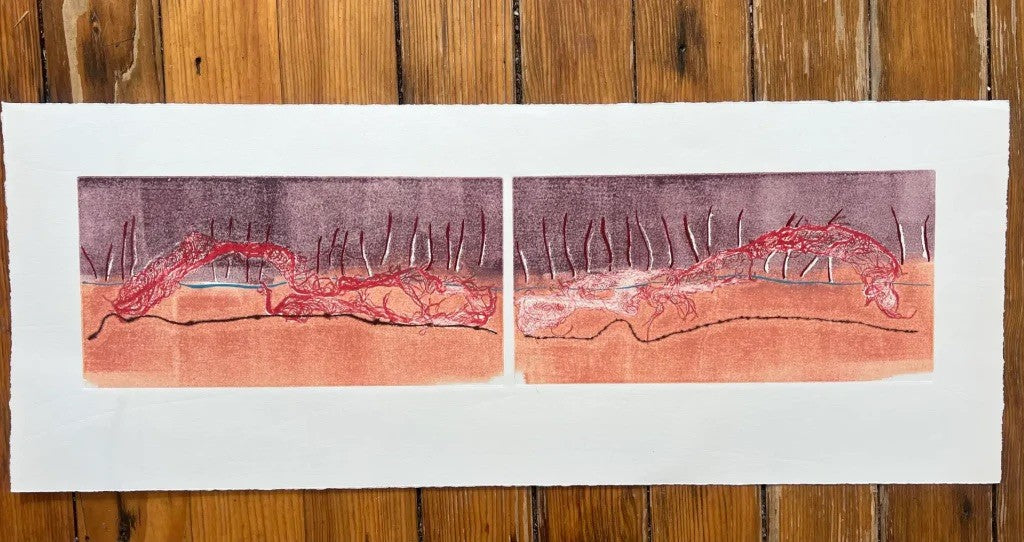 Barbara Beck Monocopia Abstracta #2 sobre Papel c. 2007