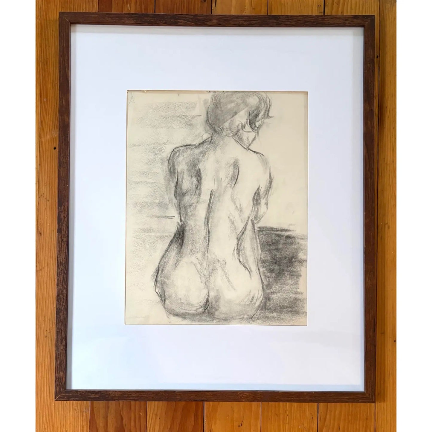 Barbara Beck 1960s Figure Drawing on Paper