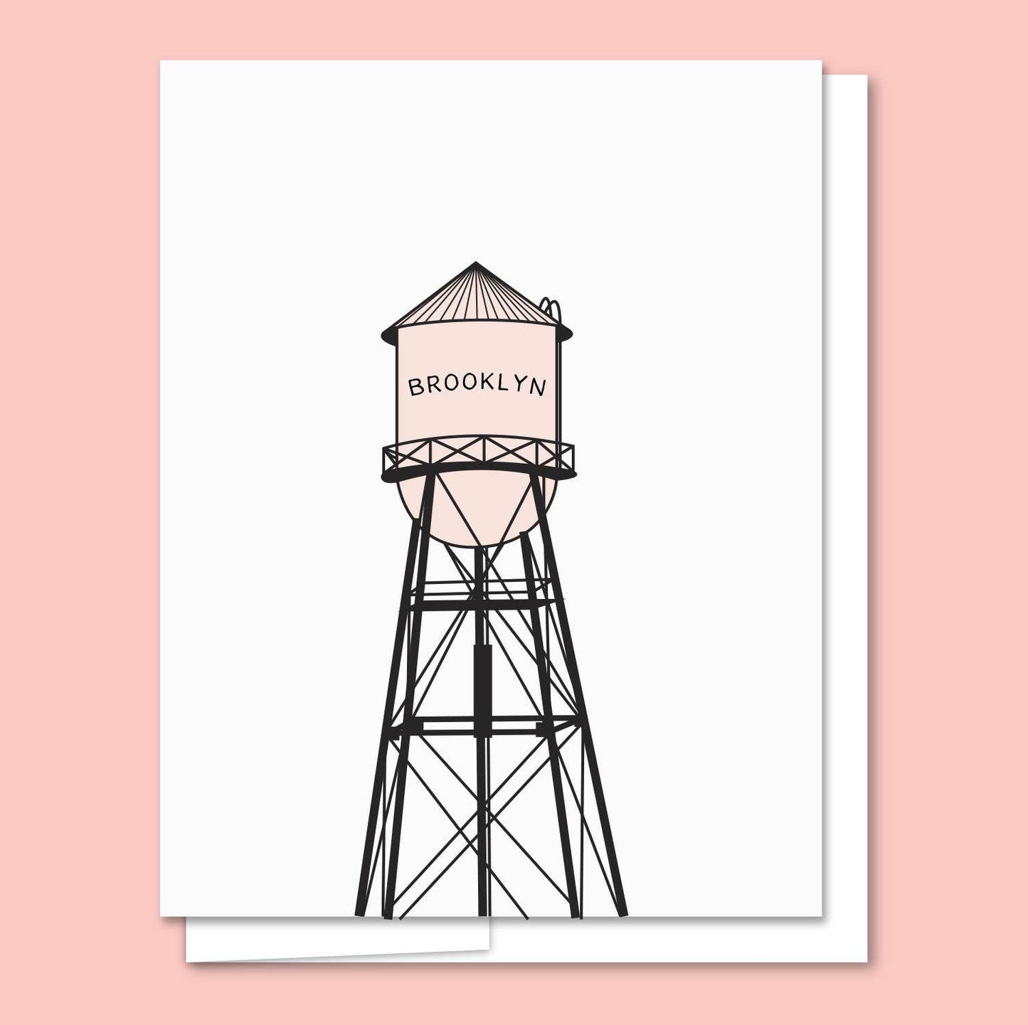 AQBF - Brooklyn Water Tower - Letterpress Everyday Card