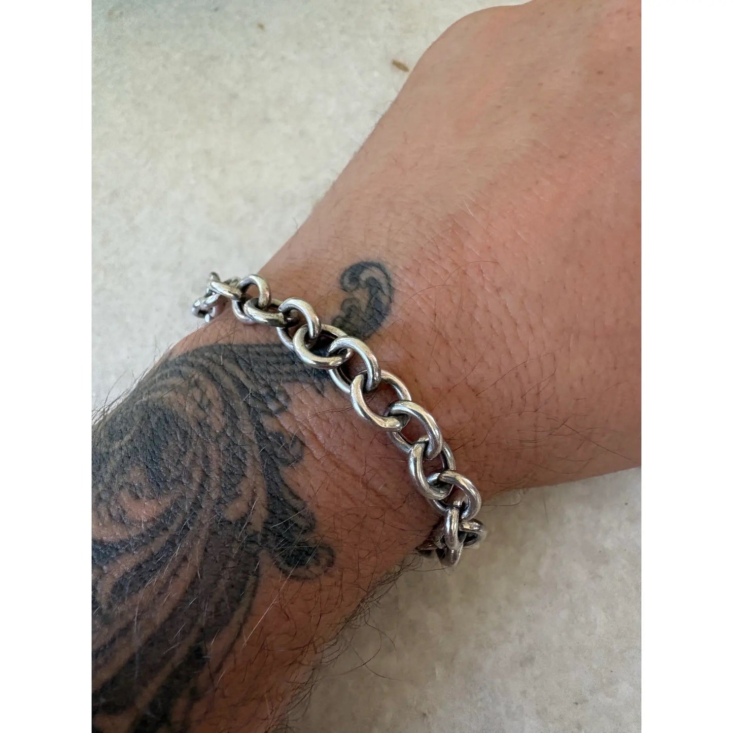 Vintage Sterling Silver Chain Bracelet
