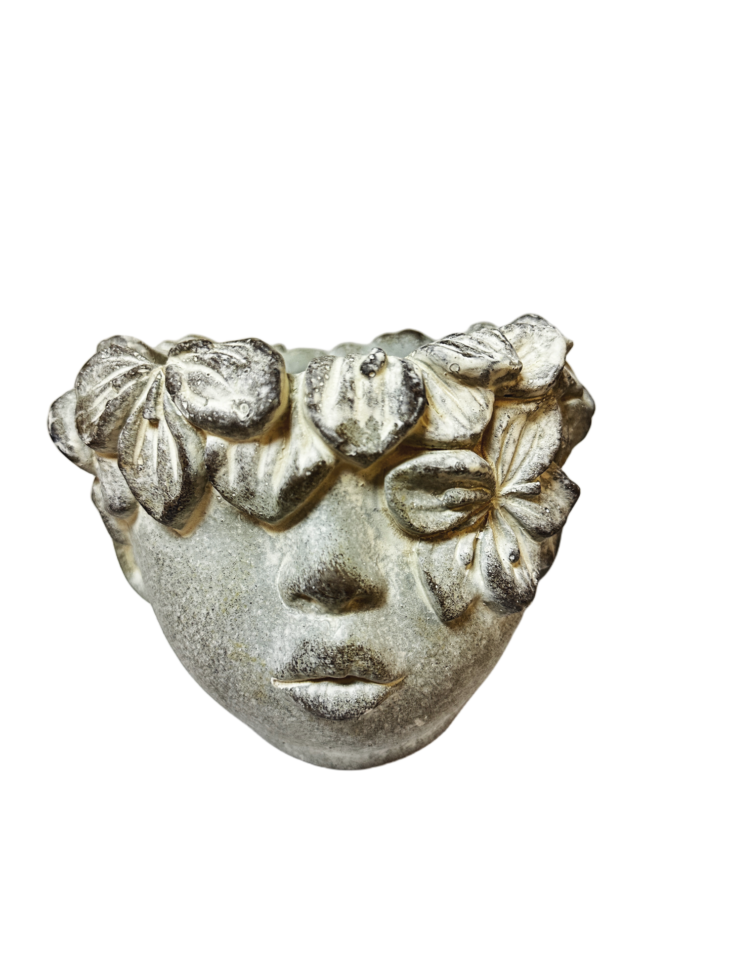 Vagabond Vintage - Concrete head kissing face succulent planter: LARGER, Large