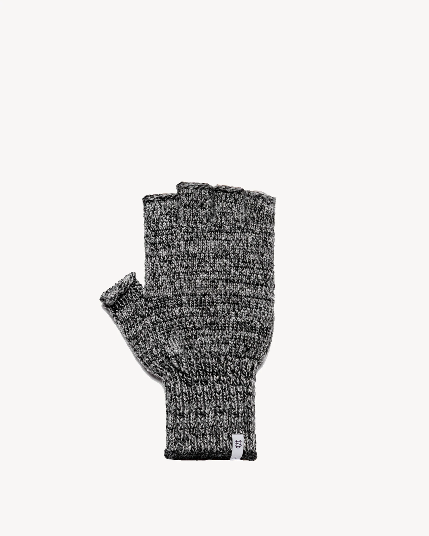 Upstate Stock - Guantes de Lana de Carbón Jaspeado sin Dedos Ragg