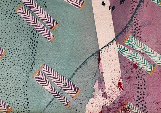 Barbara Beck 1984 Abstract Watercolor Painting on Paper