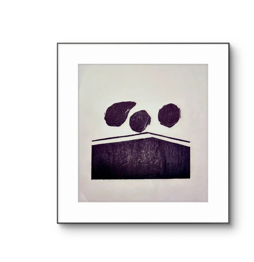 Barbara Beck 1970s Woodblock Print on Paper - Unframed