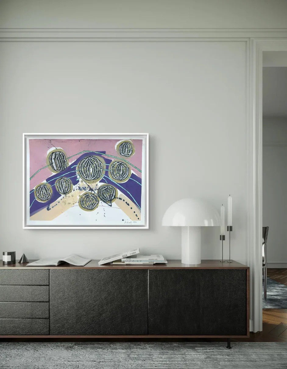 Barbara Beck 1992 Pintura abstracta sobre papel