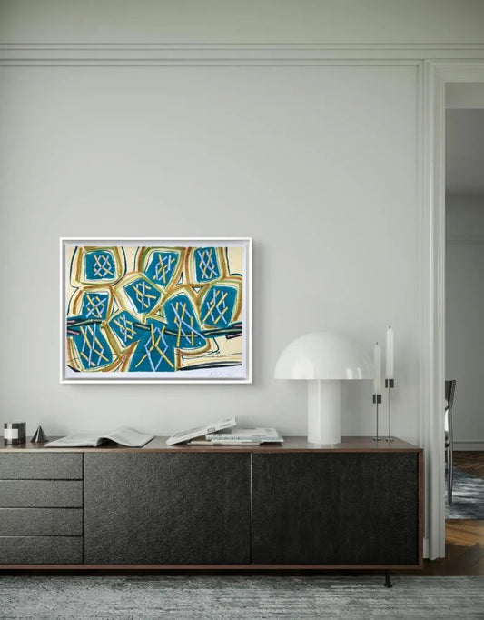 Barbara Beck 1992 Abstract Painting on Paper