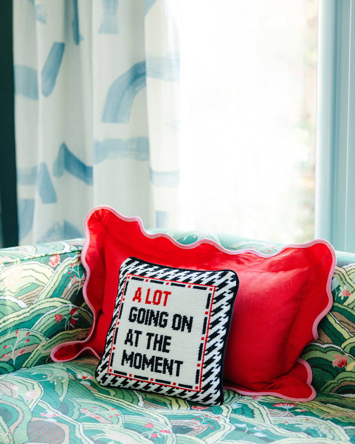 Furbish Studio - A Lot Going On Needlepoint Pillow