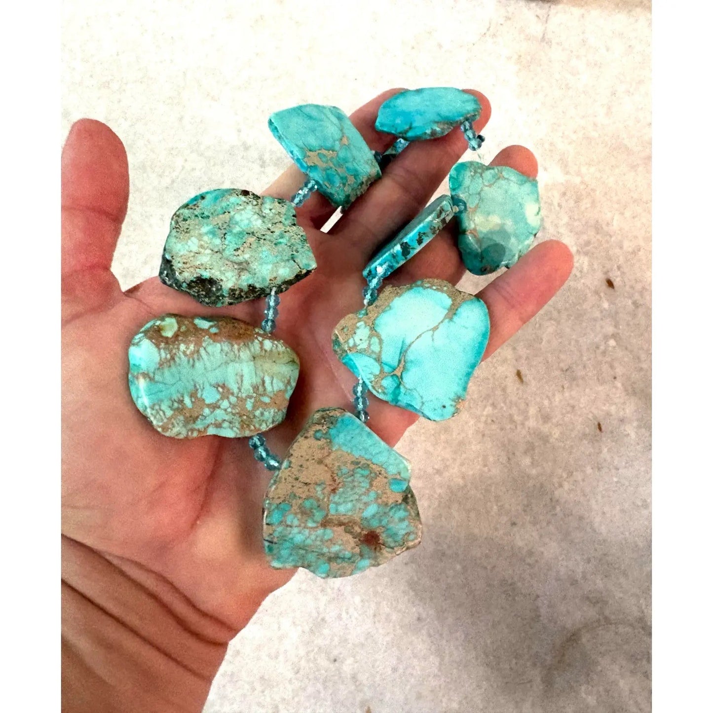 Vintage Turquoise Jasper Beaded Necklace