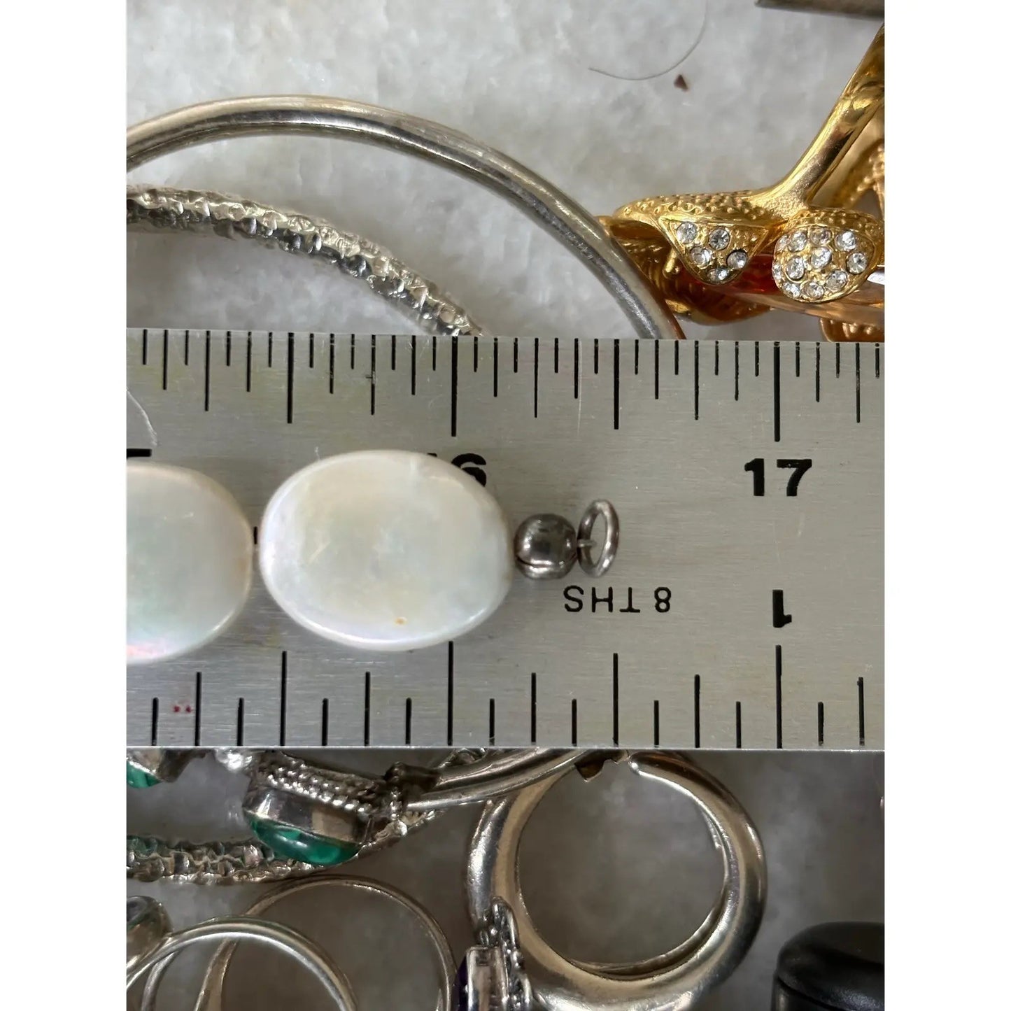 Vintage Pearl Beaded and Sterling Silver Necklace