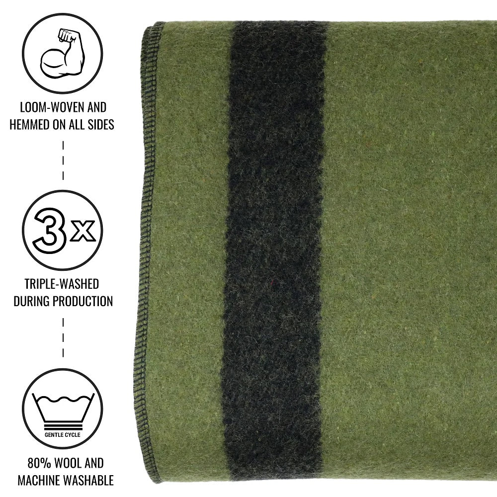 Catskills Wool Blanket - Hunter