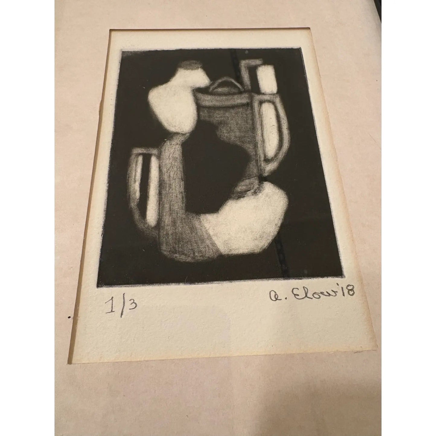 Alon Elow Signed Limited Edition Abstract Etching
