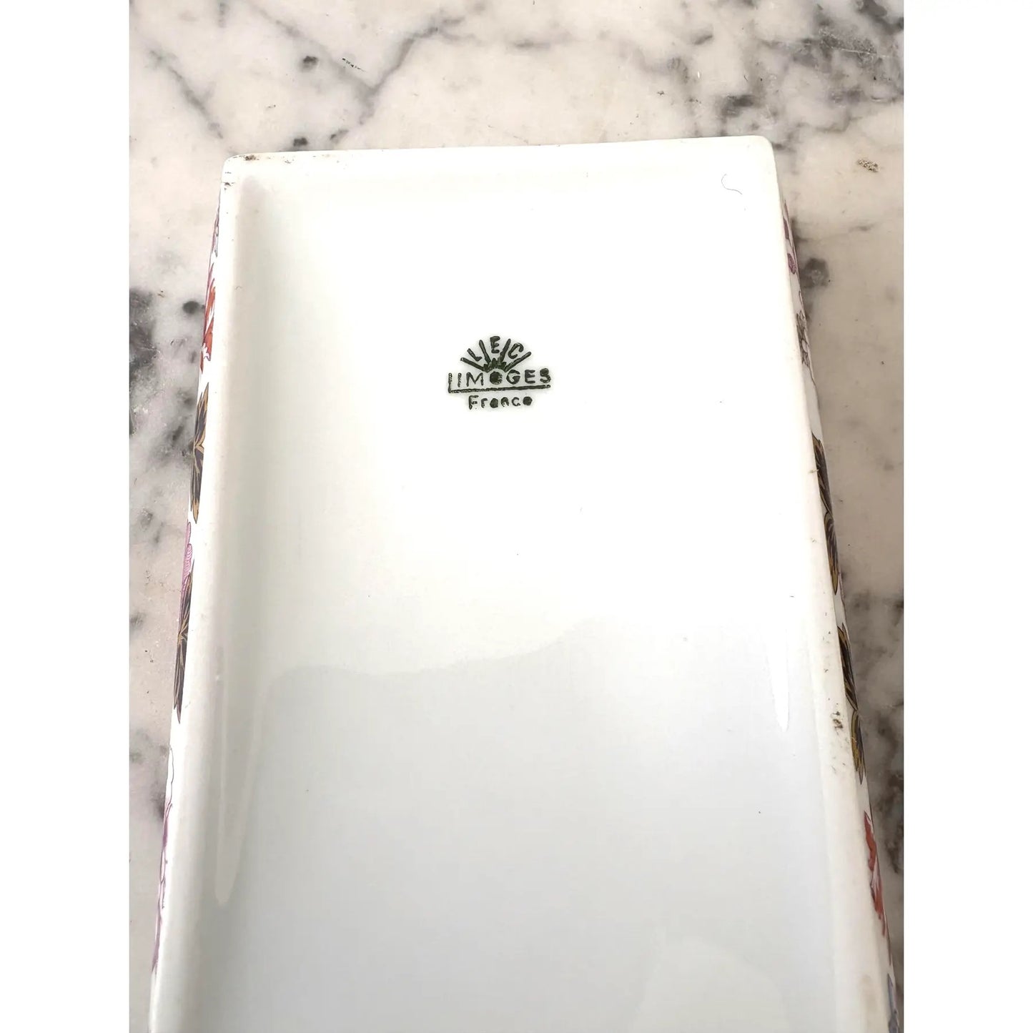 Limoges Francia Joyero/Caja de baratijas de Porcelana Pintada a Mano