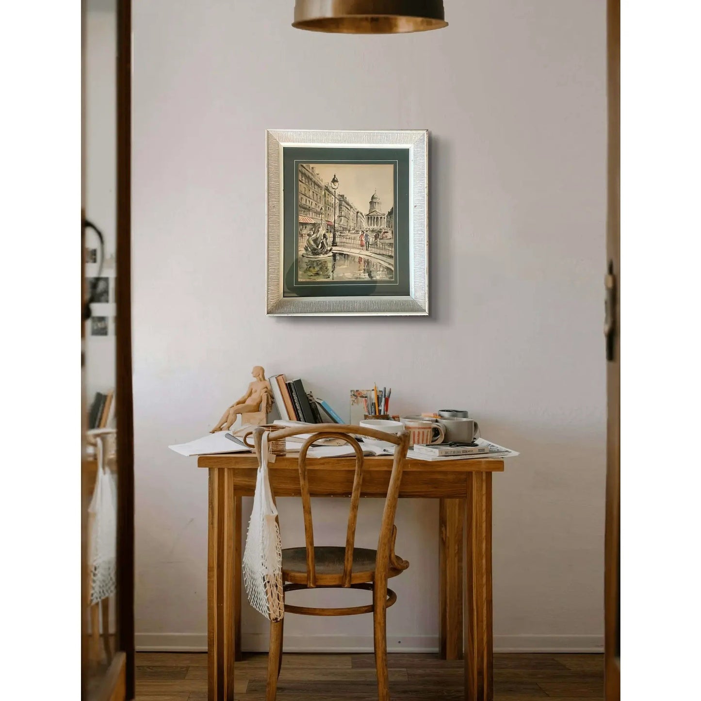 1950s G. Lelong, Paris Hand Colored Lithograph Pencil Signed