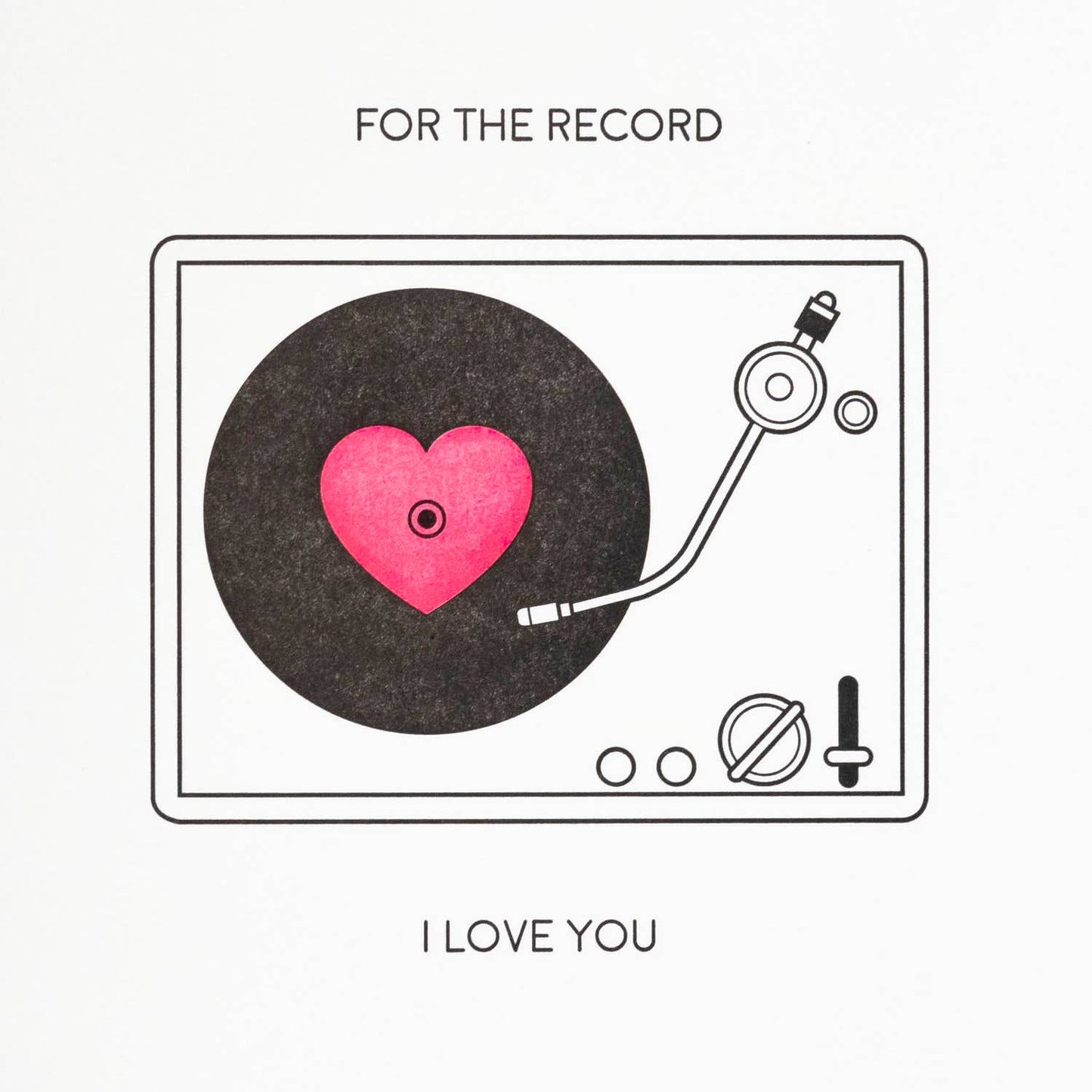 Quick Brown Fox Letterpress - For the Record - Letterpress Funny Love Card