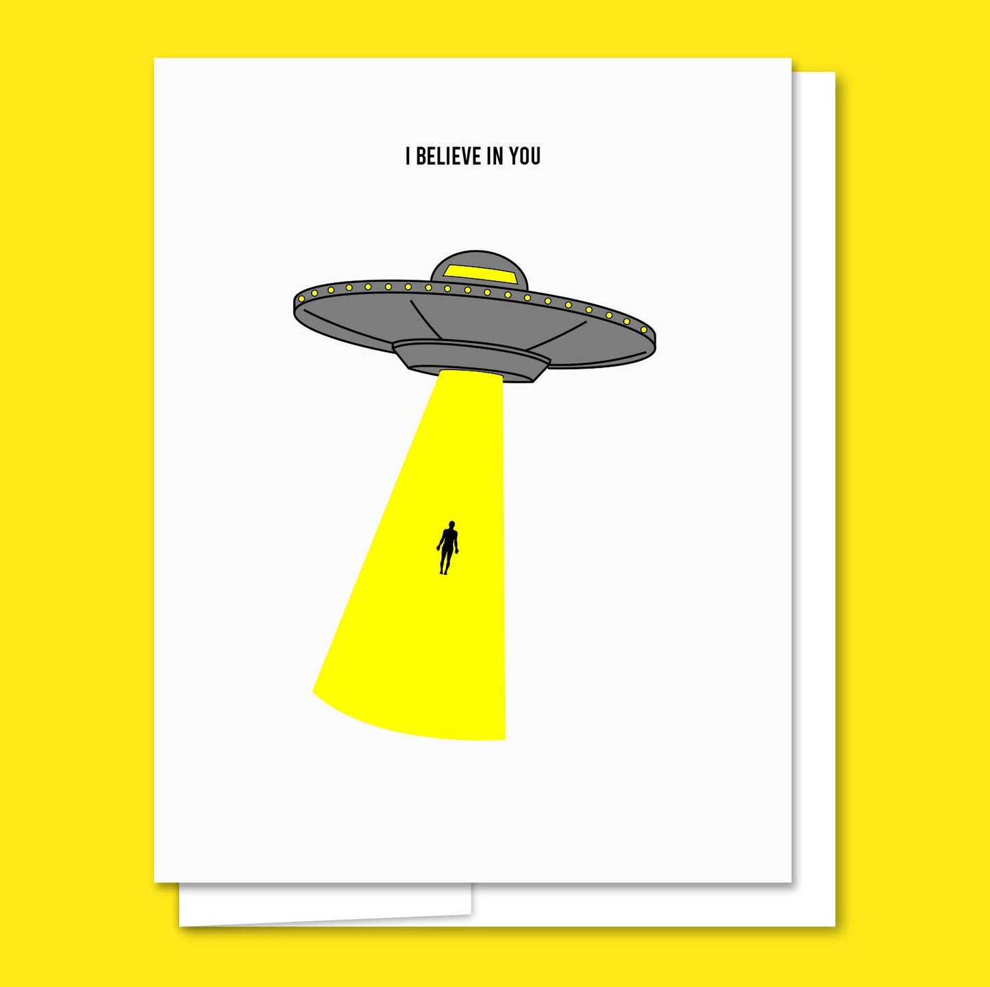 AQBF - UFO - Letterpress Funny Everyday Card