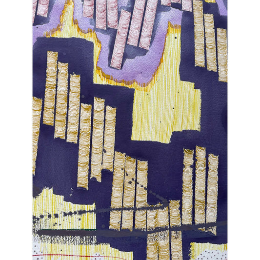 Barbara Beck 1987 Abstract Watercolor Painting on Paper - Signed/Dated