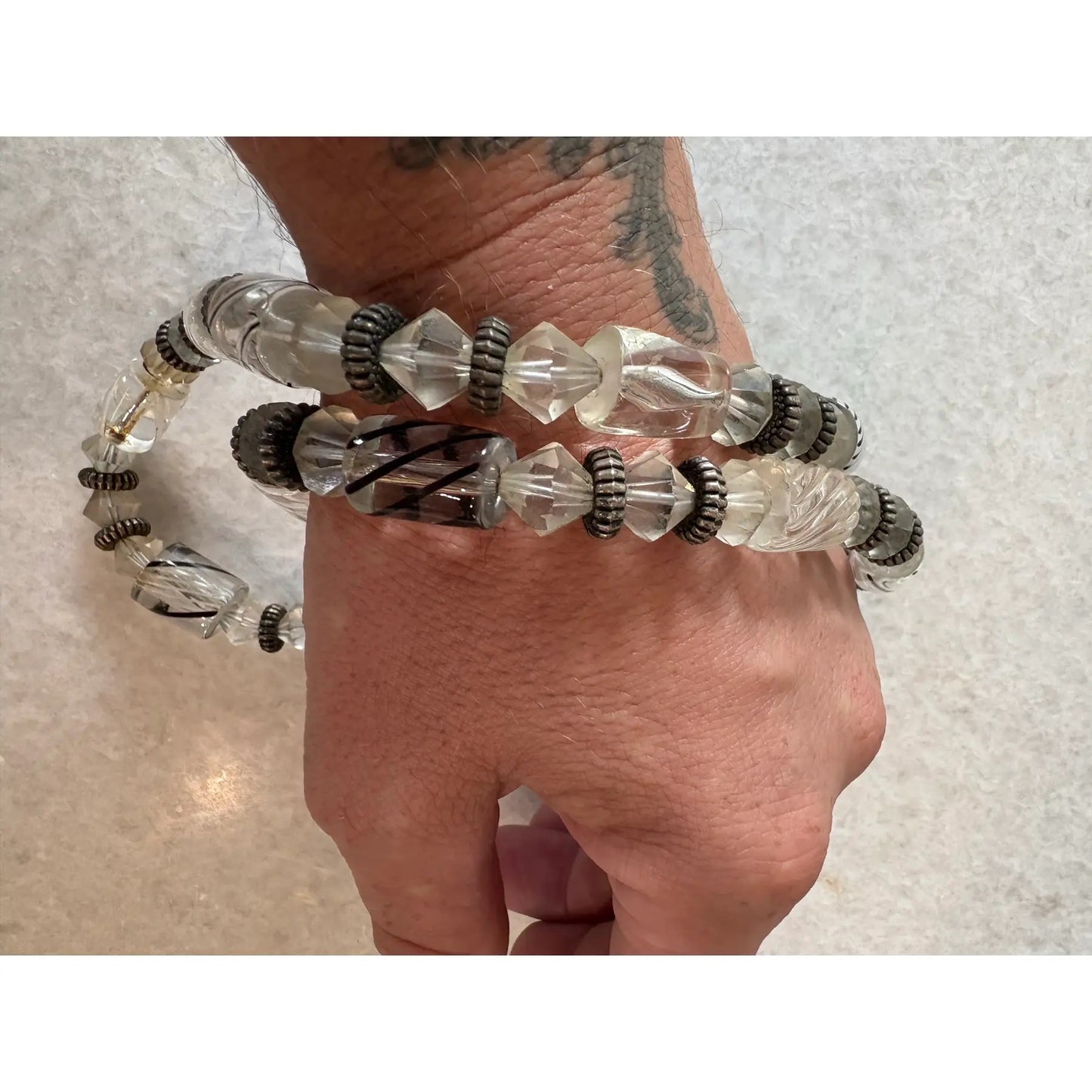 Collar vintage de cuentas de cristal de Murano moderno de mediados de siglo