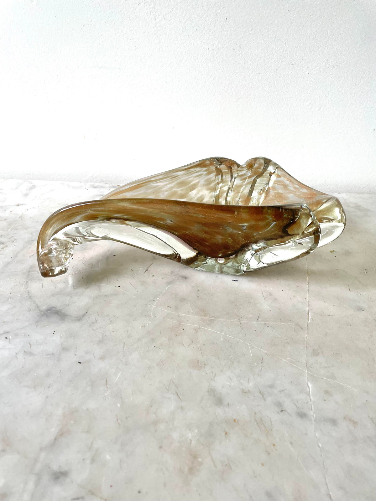 Vintage Mid-Century Modern 1950s Fratelli Toso Murano Glass Bowl