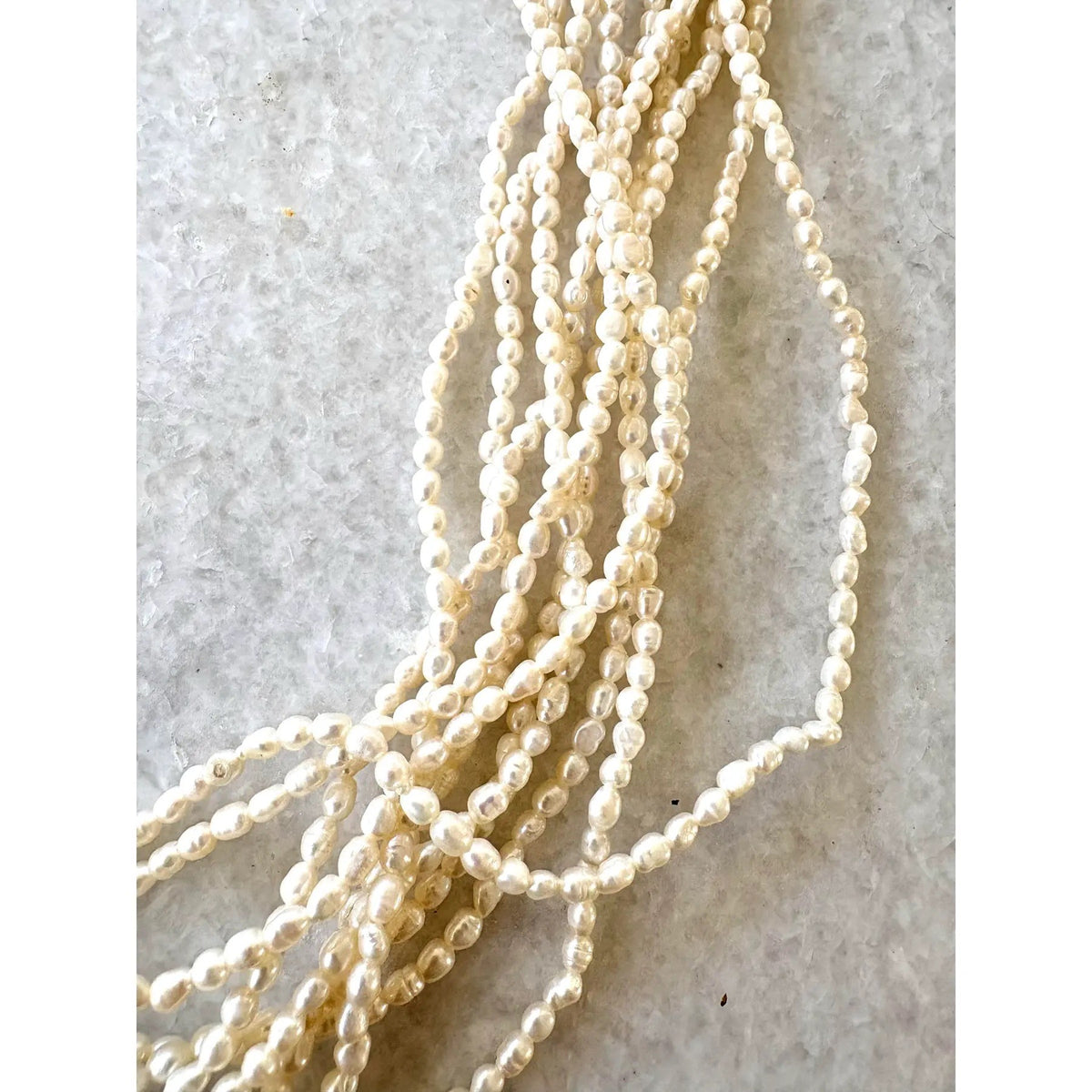 Vintage Multi Strand Freshwater Pearl Beaded Necklace