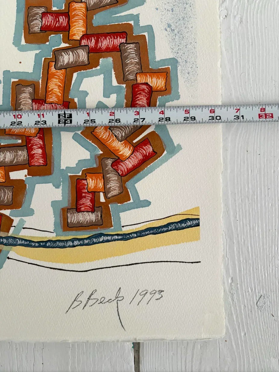 Barbara Beck 1993 Abstract Watercolor on Paper