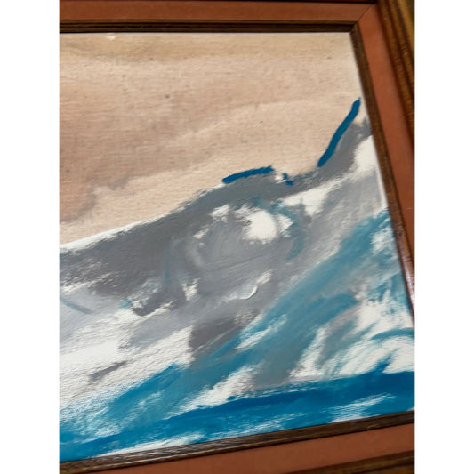 Matthew Izzo Painting in Vintage Wood Frame
