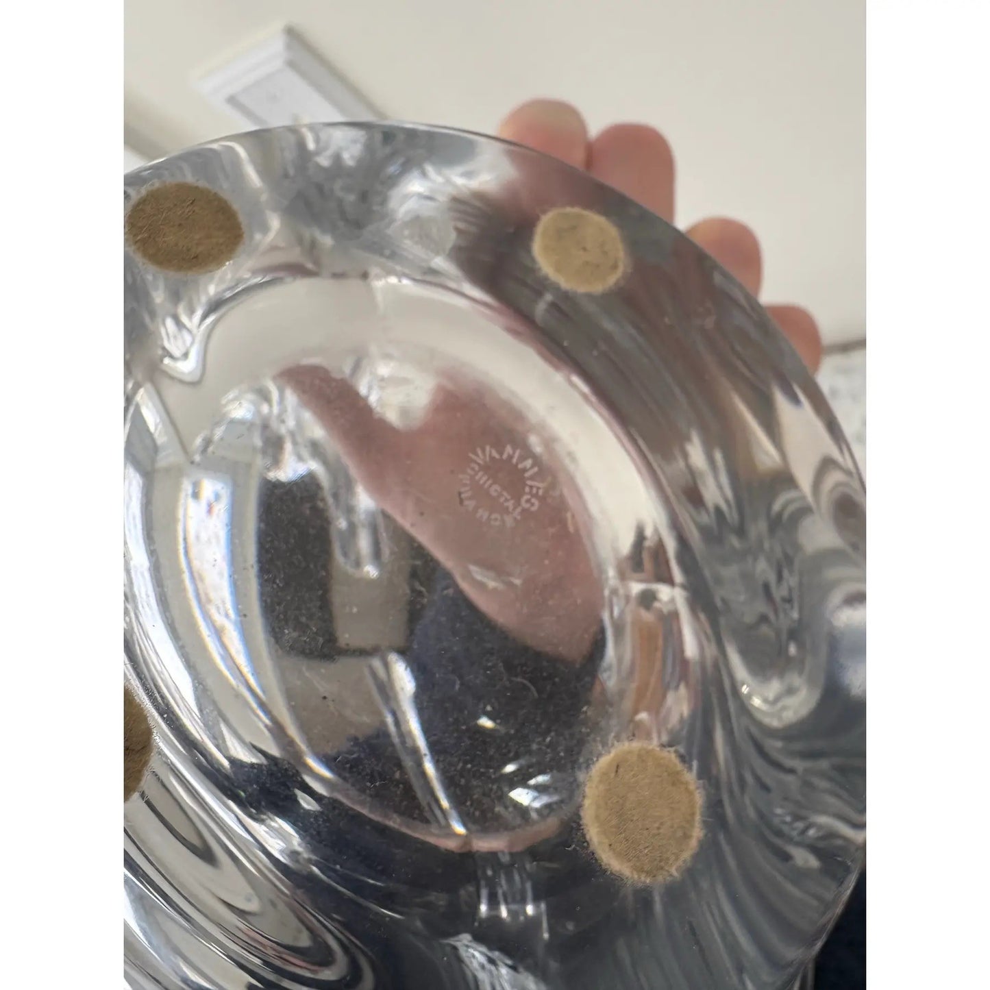 Mid-Century Modern Crystal French Centerpiece Bowl