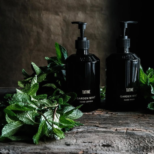 Tatine Garden Mint Candle, Hand Lotion, and Hand Wash Bundle