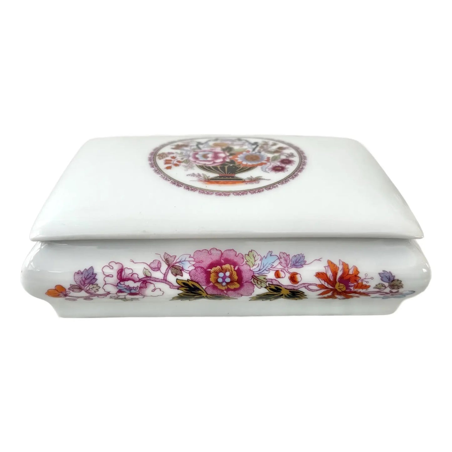 Limoges France Hand-painted Porcelain Jewelry Trinket Box