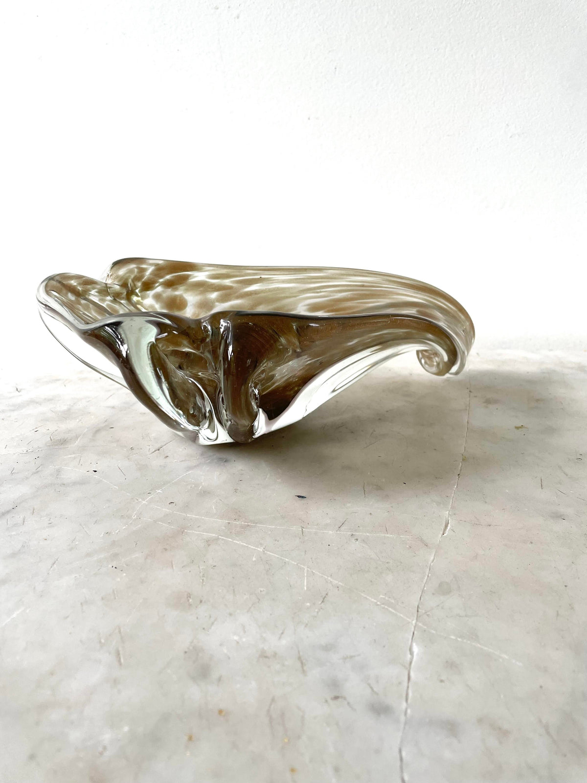 Vintage Mid-Century Modern 1950s Fratelli Toso Murano Glass Bowl