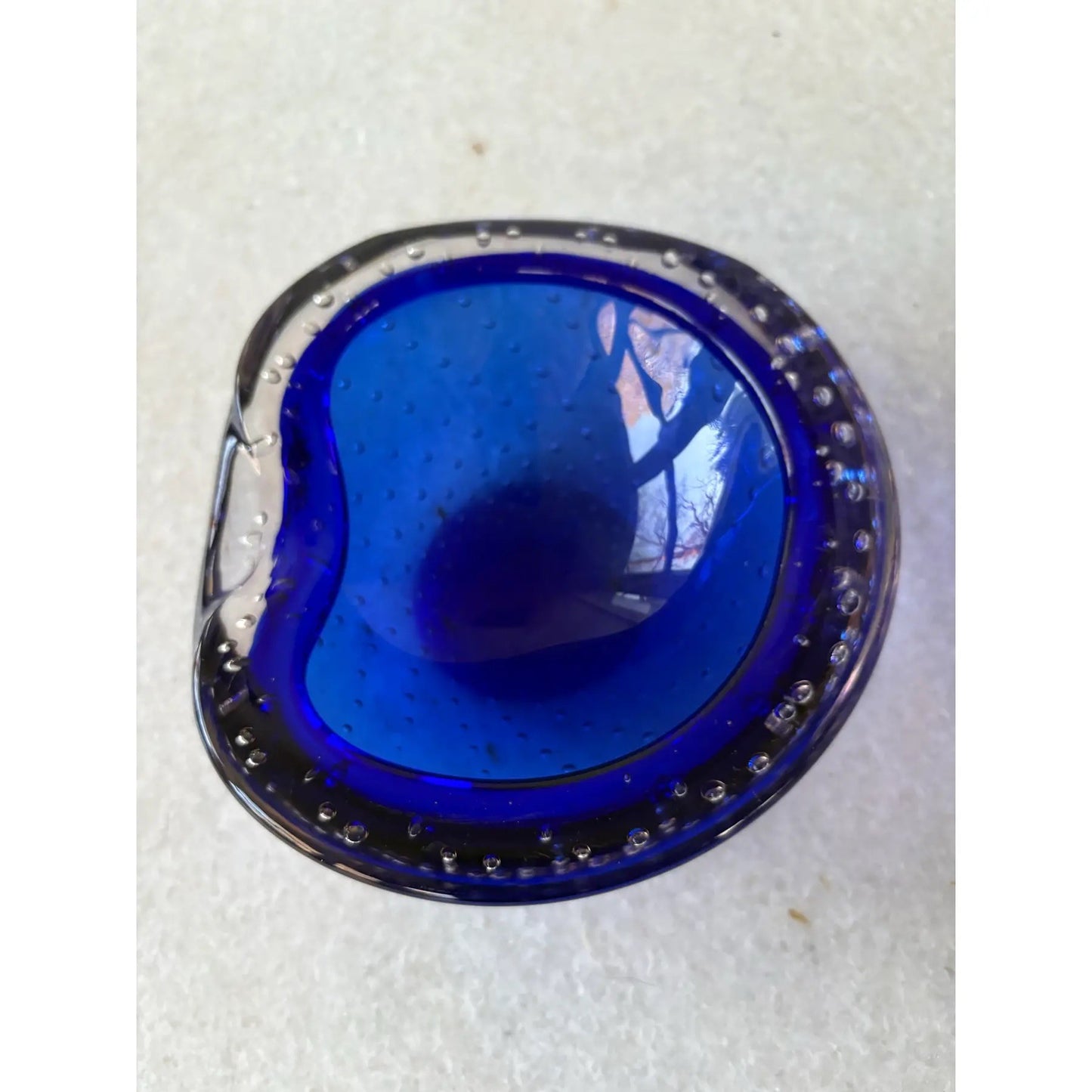 Barovier & Toso Murano Cobalt Blue Glass Bowl