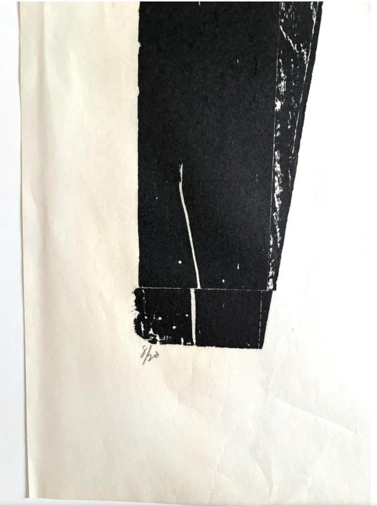 Barbara Beck 1970s Mid Century Modern Woodblock on Paper, Edition of 20