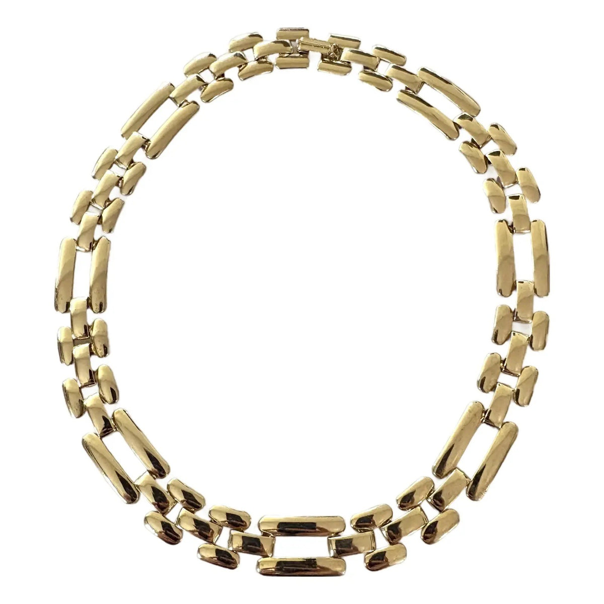 Vintage Goldtone Chainlink Collar Necklace