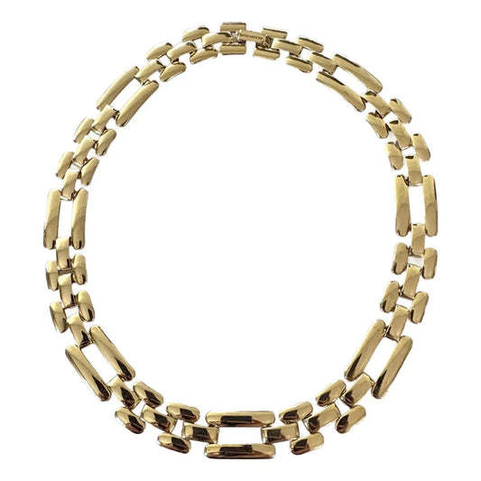 Vintage Goldtone Chainlink Collar Necklace