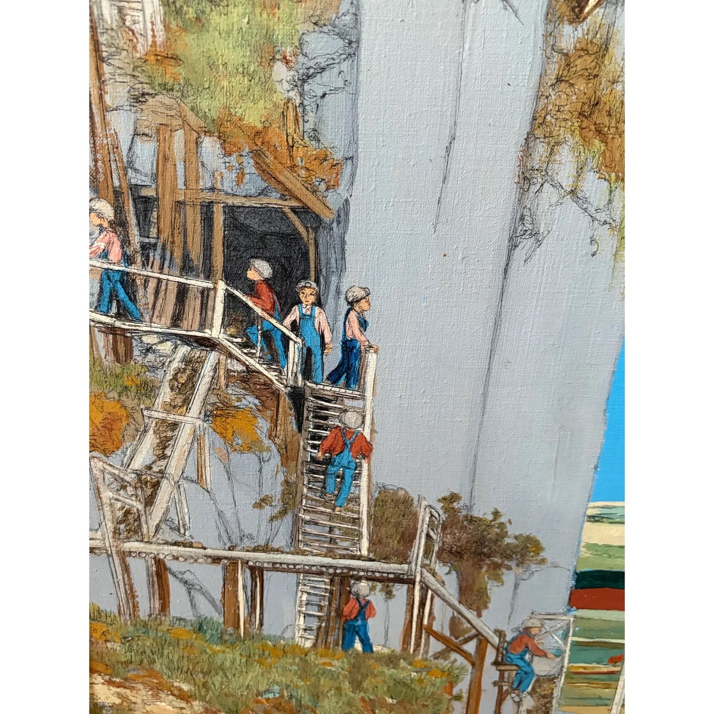 Michael Palmer Acrylic Painting on Canvas Titled Gold Miners of the Neiblung