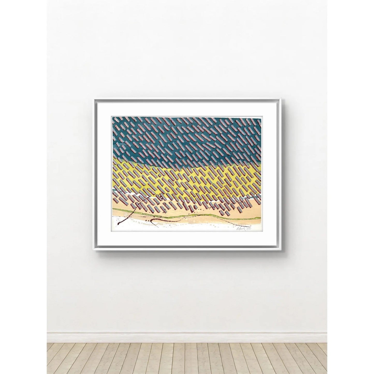 Barbara Beck 1995 Abstract Painting on Paper - Signed/Dated