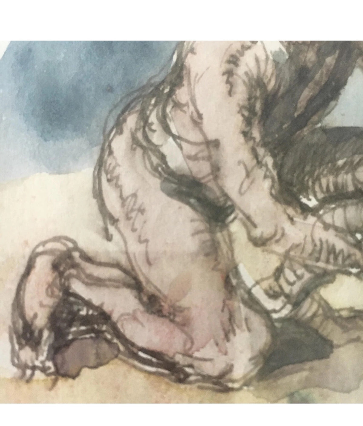 Evan Keehn Watercolor Figure Painting (1964)