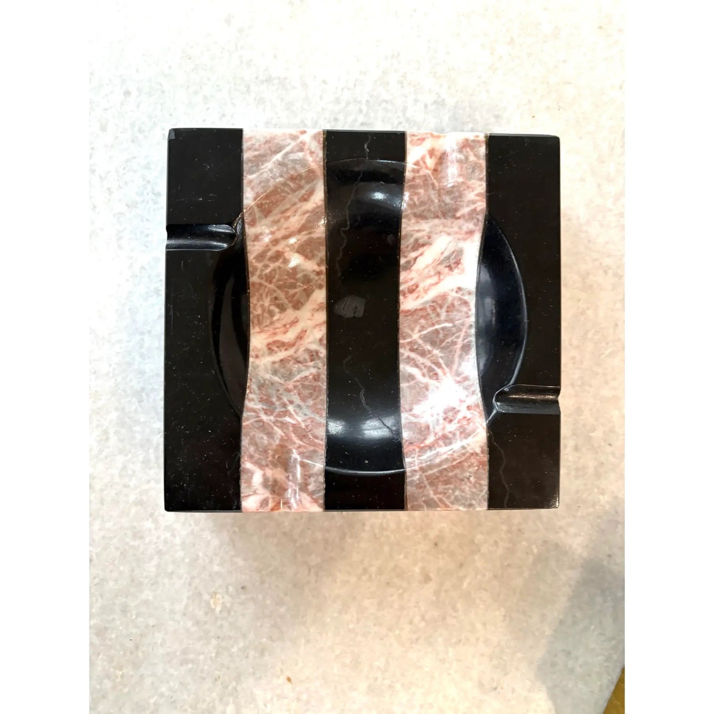 Art Deco Two Tone Marble Ashtray